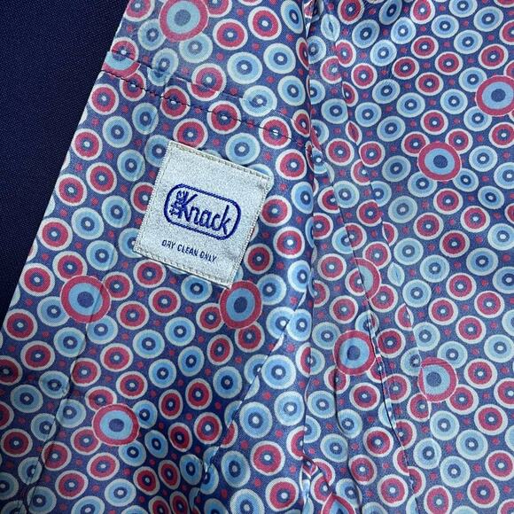 Vintage 60's Blazer Large Navy Groovy Lining Gold Medallion Buttons 70's Party - Picture 5 of 11